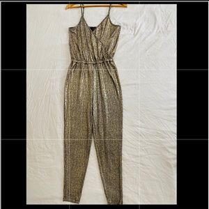 Topshop metallic snake print jumpsuit